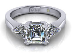 Princess-cut diamond ring